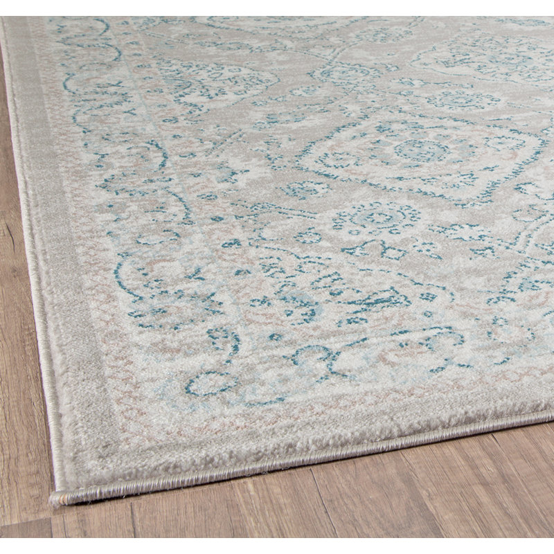 World Menagerie Lemont Oriental Blue Area Rug & Reviews Wayfair